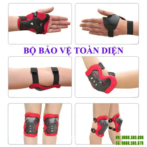 Trọn Bộ Bảo Vệ Đầu Gối Cho Bé Đi Xe Đạp An Toàn & Thoải Mái