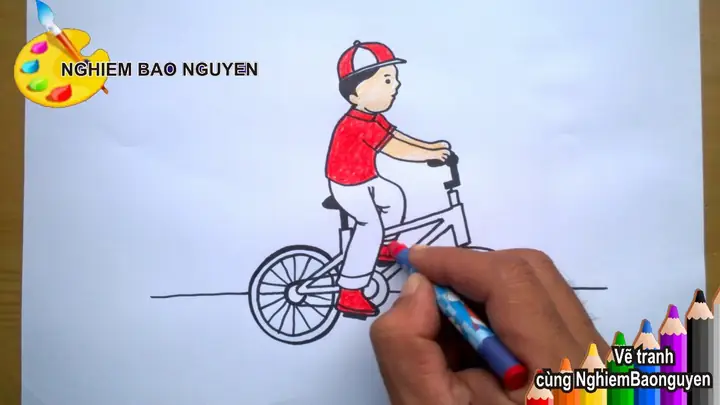 Hướng Dẫn Chi Tiết Cách Vẽ Người Đi Xe Đạp Đơn Giản, Sinh Động