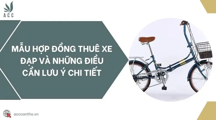 Mẫu Hợp Đồng Thuê Xe Đạp: Hướng Dẫn Soạn, Điền Và Ký Kết