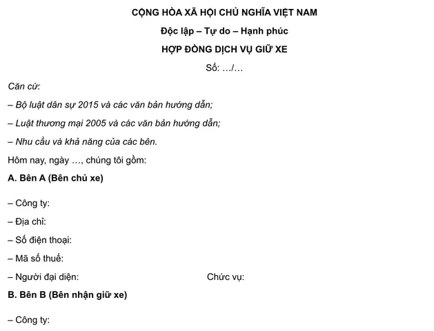 Tải Mẫu Hợp Đồng Trông Giữ Xe Đạp Trường Học: 6 Loại Phổ Biến